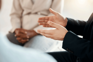 a therapy group meets for a session within cocaine addiction rehab