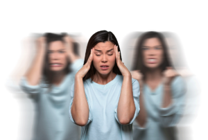 a woman struggles with finding coping skills for her bipolar disorder