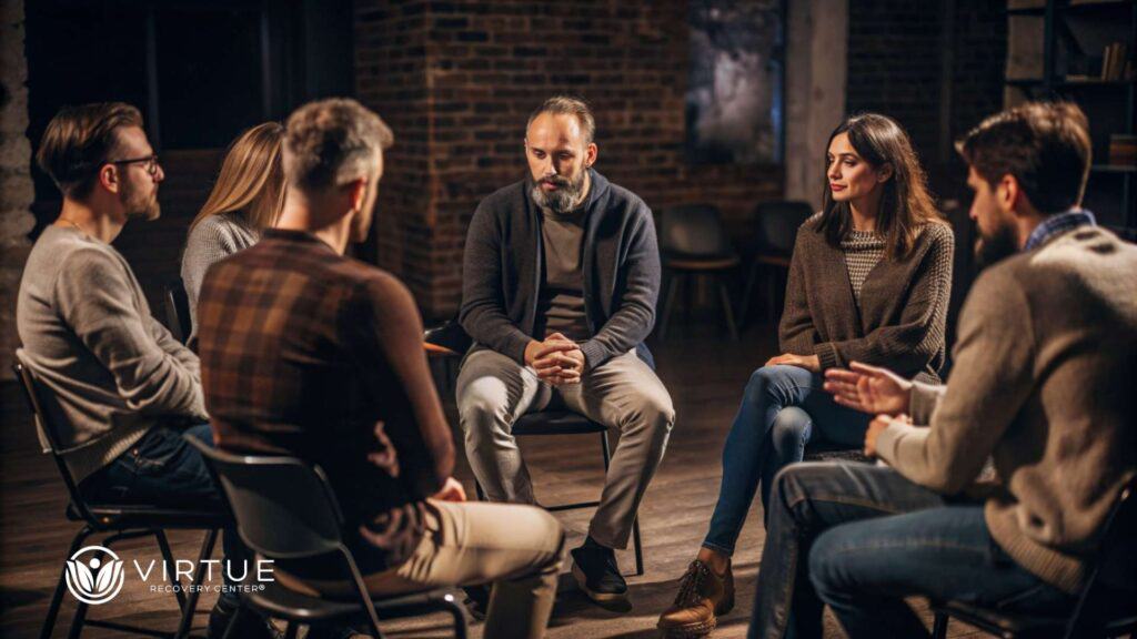 Group Therapy at an Addiction Treatment Facility | Virtue Recovery Houston Group Therapy at an Addiction Treatment Facility