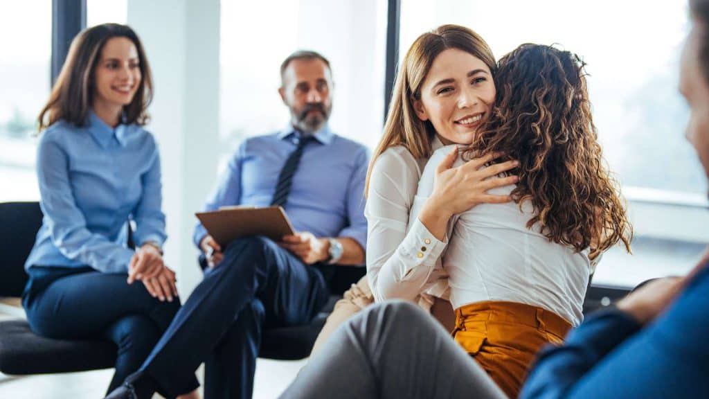 About Virtue Recovery Houston Group Therapy 2 People Hugging